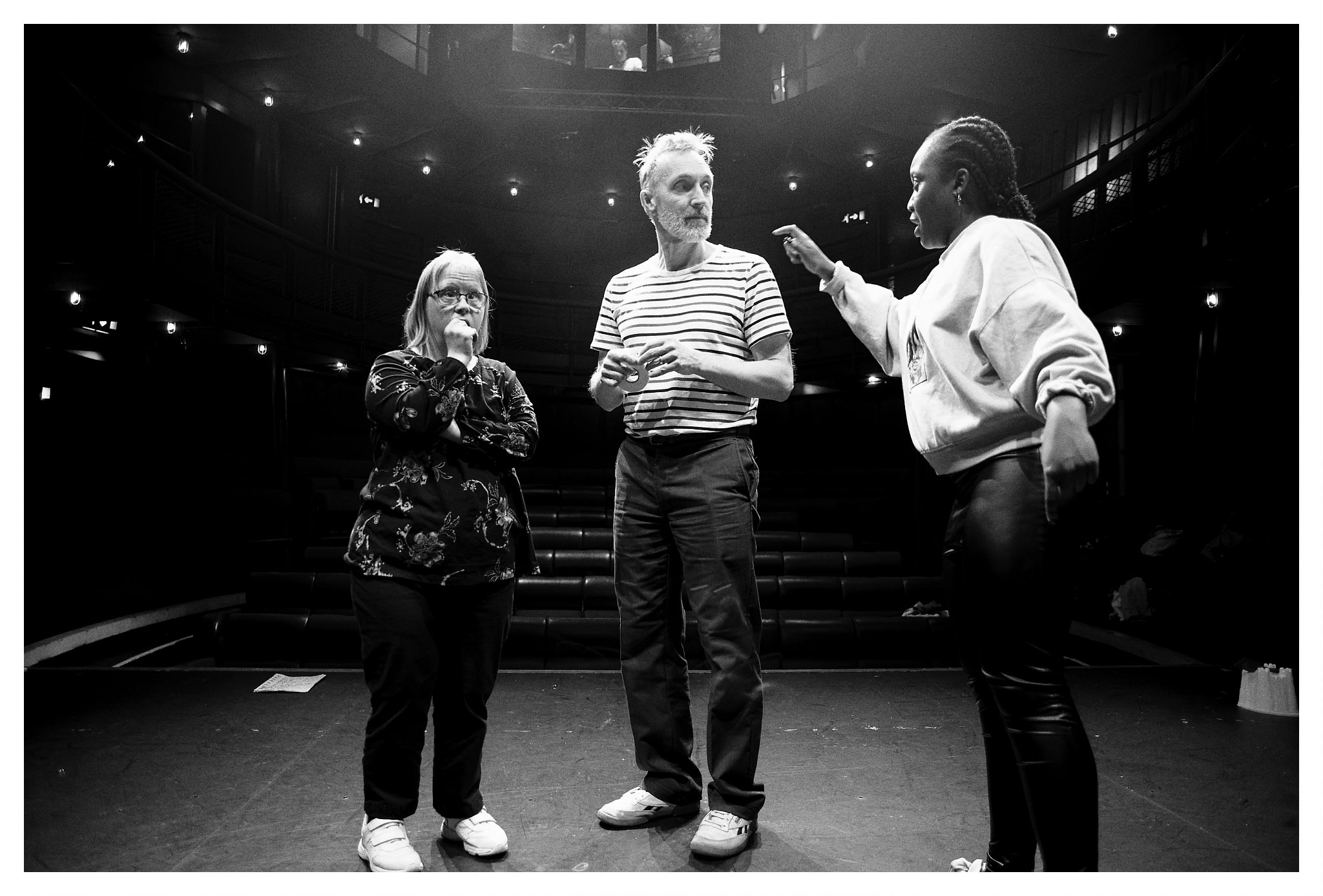 Corali dancers in rehearsals for performance of Super Hot Hot Dog at Theatre Royal, Bath